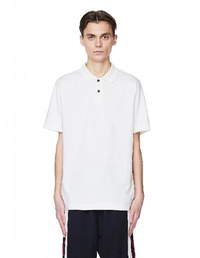 Shop Jil Sander White Cotton Polo T-shirt