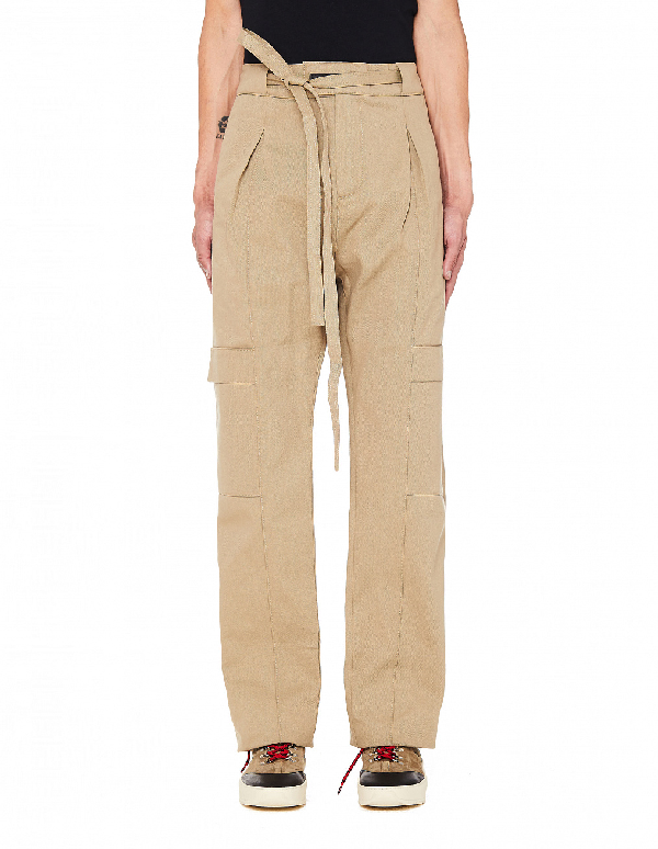 white baggy cargo pants
