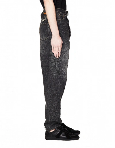 Shop Doublet Grey Embroidered Jeans