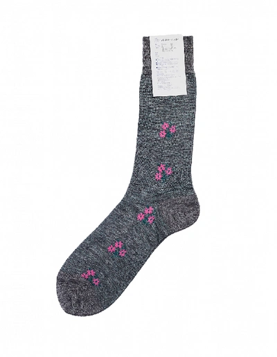 Shop Junya Watanabe Grey & Pink Socks In Multicolor