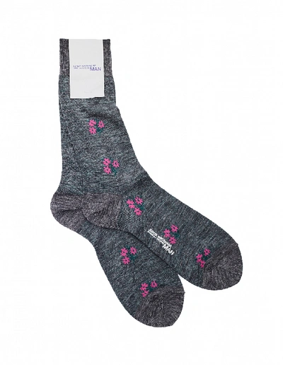 Shop Junya Watanabe Grey & Pink Socks In Multicolor