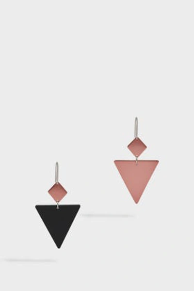 Shop Isabel Marant Mismatched Geometric Earrings In Black