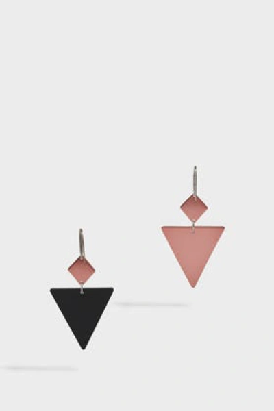 Shop Isabel Marant Mismatched Geometric Earrings In Black