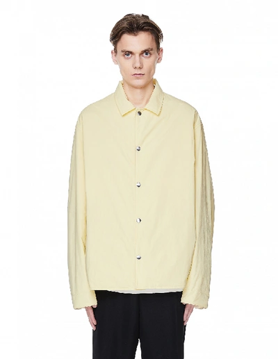 Shop Jil Sander Light Yellow Reversible Jacket