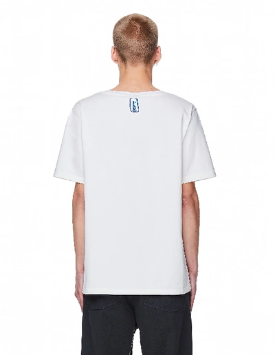 Shop Pigalle White Cotton Basketball Printed T-shirt