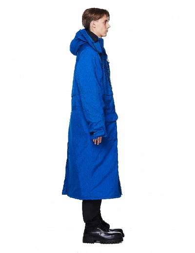 Shop Balenciaga Blue Padded Parka