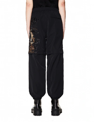 Shop Doublet Embroidered Transformer Trackpants In Black
