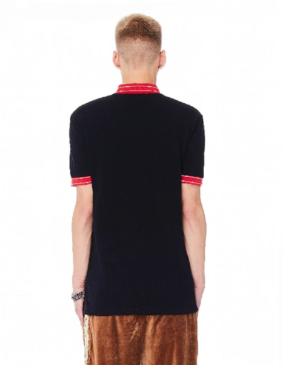 Shop John Elliott Cotton Black & Red Nolan Polo