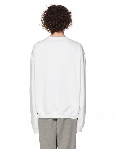 Shop Maison Margiela White Cotton Sweatshirt