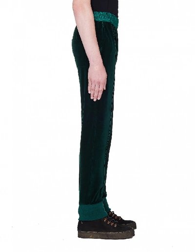 Shop Haider Ackermann Green Vetvet Trousers