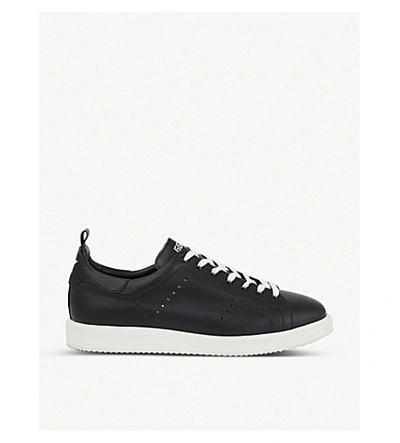 Shop Golden Goose Starter Leather Trainers In Blk/white