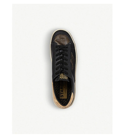 Shop Golden Goose Stardan Leather Trainers In Blk/other