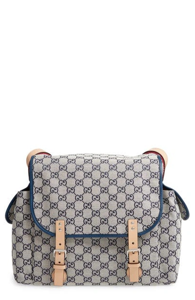 GUCCI diaper bag blue