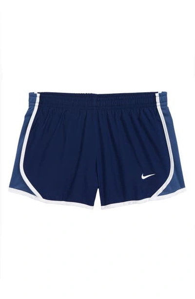 Shop Nike Dry Tempo Running Shorts In Blue Void/ Mystic Navy/ Whie