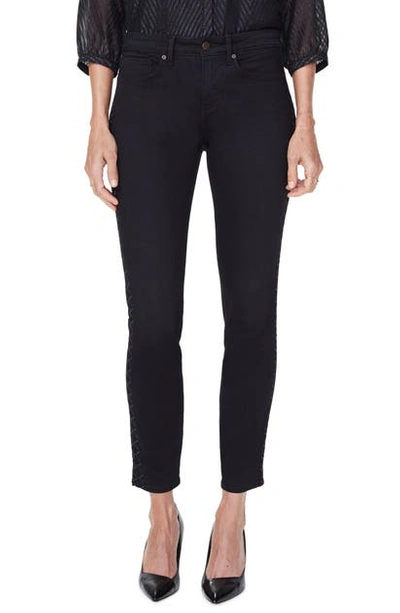 Shop Nydj Ami Embroidered Side Stripe Skinny Jeans In Dawner