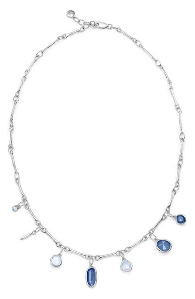 Shop Monica Vinader Siren Tonal Charm Shaker Necklace In Silver