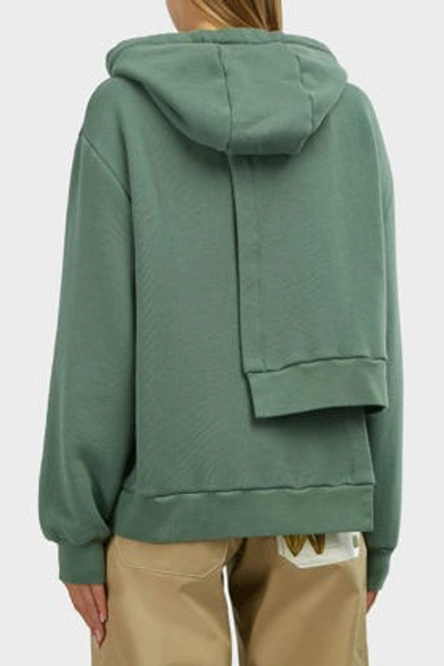 Shop Monse Sage Double-layer Hooded Jumper In Green