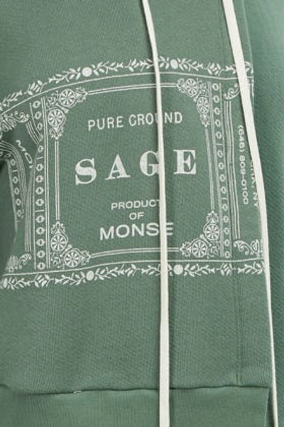 Shop Monse Sage Double-layer Hooded Jumper In Green