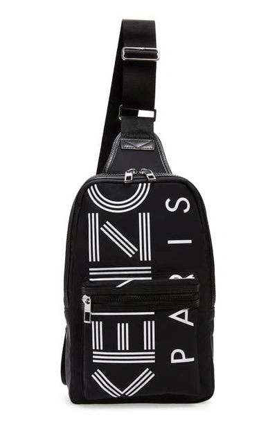 Shop Kenzo Sport Sling Backpack In Black