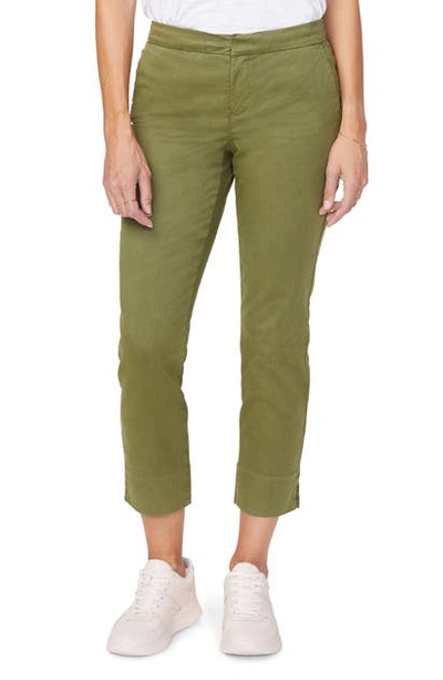 Shop Nydj Relaxed Crop Chino Pants In Olivine