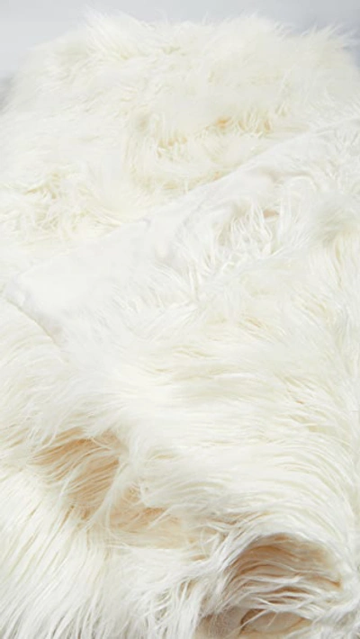 Shop Shopbop Home Shopbop @home Signature Throw Blanket In Ivory Tiberian Lamb