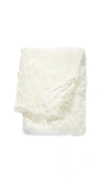 Shop Shopbop Home Shopbop @home Signature Throw Blanket In Ivory Tiberian Lamb