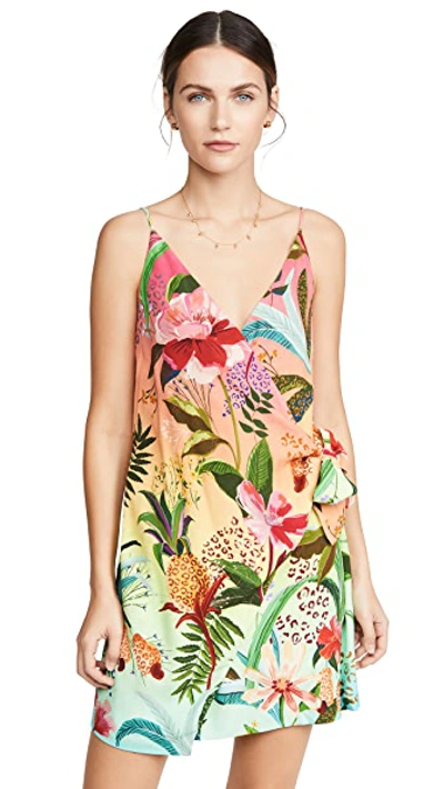 Amazonian Ombre Mini Wrap Dress