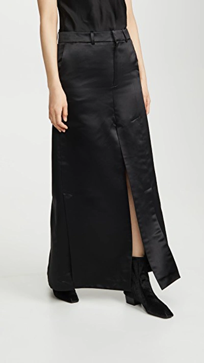Shop A.w.a.k.e. Pant Skirt With Side And Frontal Slits In Black
