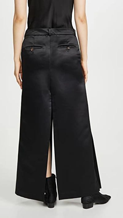 Shop A.w.a.k.e. Pant Skirt With Side And Frontal Slits In Black