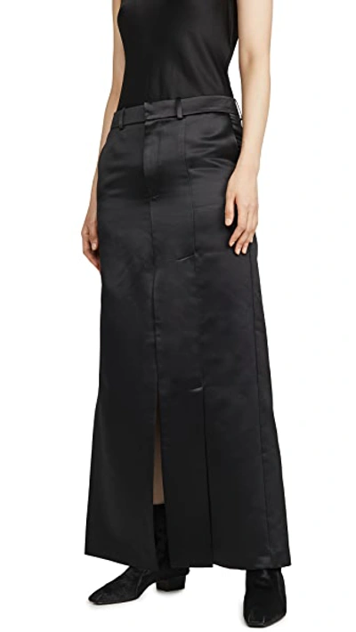 Shop A.w.a.k.e. Pant Skirt With Side And Frontal Slits In Black