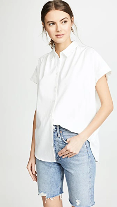 Shop Madewell Central Shirt Pure White Xxs