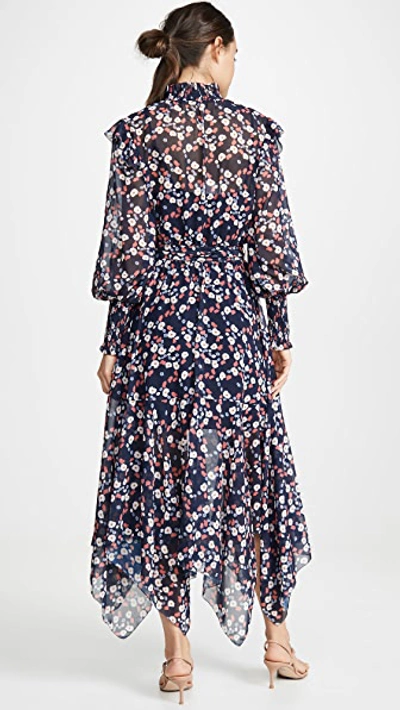 Shop Keepsake Charmed Long Sleeve Maxi Dress In Navy Versailles