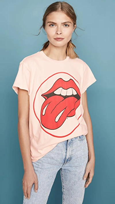 Shop Madeworn Rolling Stones Tee In Pale Pink
