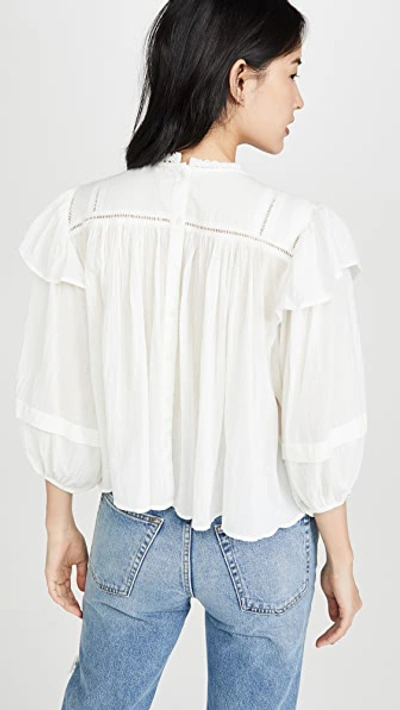 Shop Free People Laura Top In Ivory