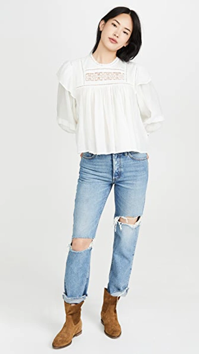 Shop Free People Laura Top In Ivory