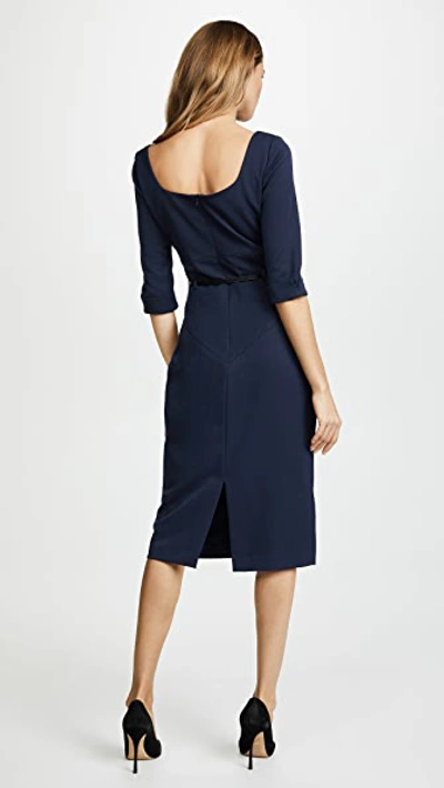 Black Halo Jackie O Three-quarter Sleeve Dress In Eclipse