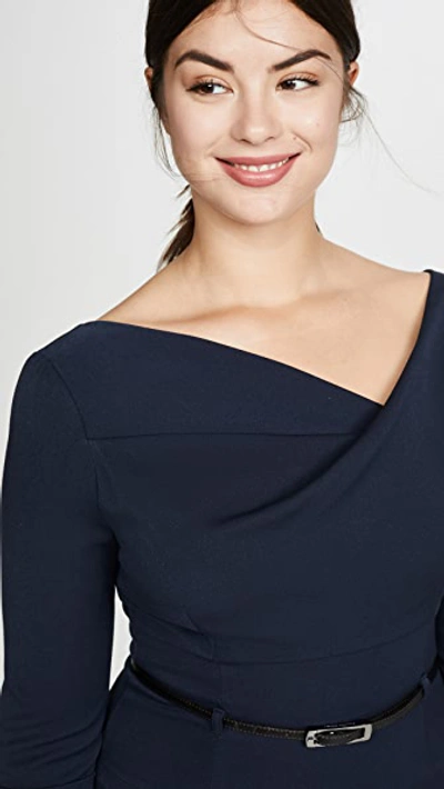 Black Halo Jackie O Three-quarter Sleeve Dress In Eclipse