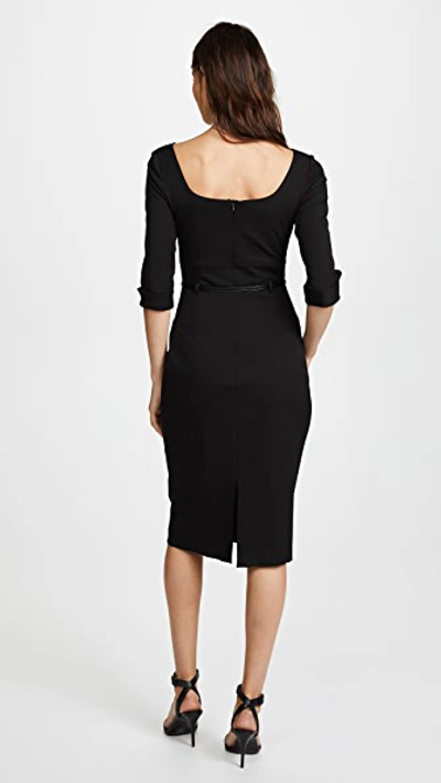 Black Halo Jackie O Three-quarter Sleeve Dress In Black