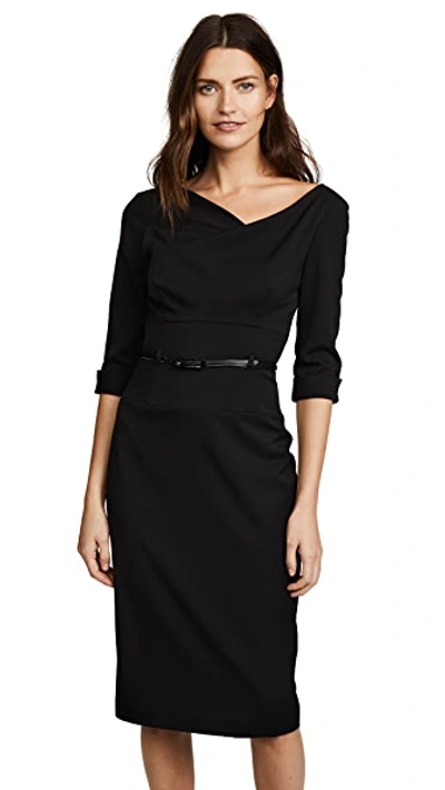 Shop Black Halo 3/4 Sleeve Jackie O Dress Black