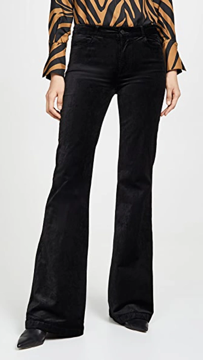 Shop Paige Genevieve Flare Pants In Black