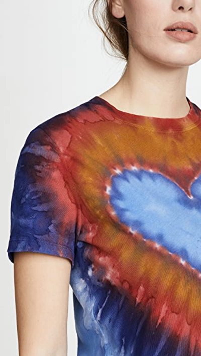 Shop Raquel Allegra Boy Tee In Heart Tie Dye