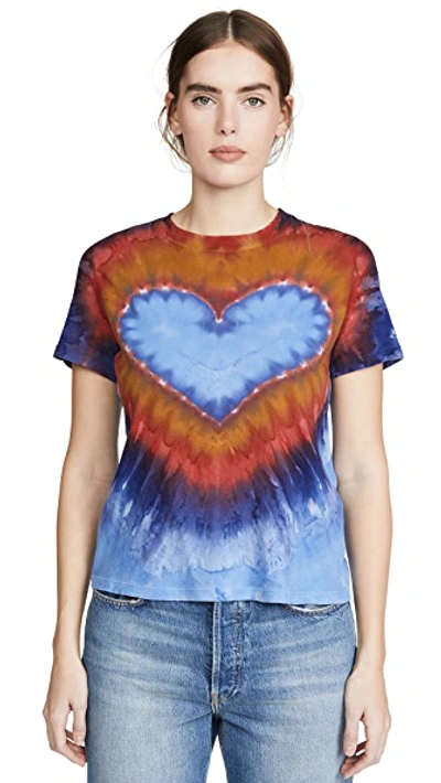 Shop Raquel Allegra Boy Tee In Heart Tie Dye