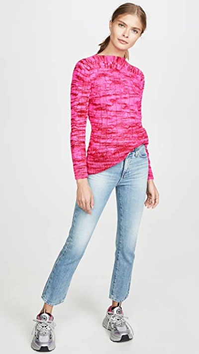 Shop Michaela Buerger Boat Neck Sweater In Pink