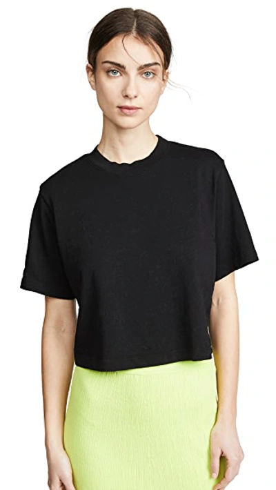Cotton Citizen Tokyo Crop Tee In Jet Black