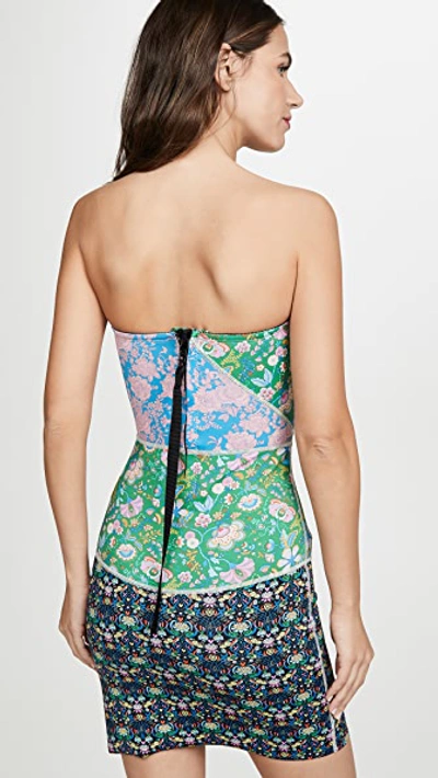 Cynthia Rowley Wavey Neoprene Tube Dress In Multi Floral