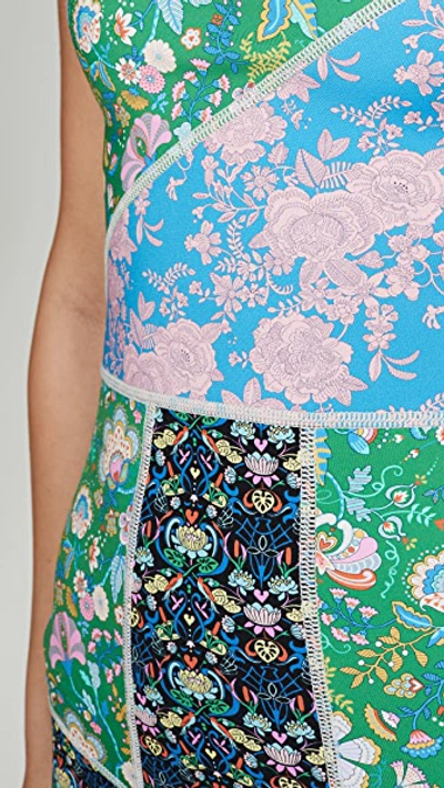 Cynthia Rowley Wavey Neoprene Tube Dress In Multi Floral