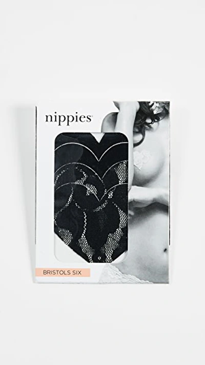 Shop Bristols 6 Heart Nippies In Black