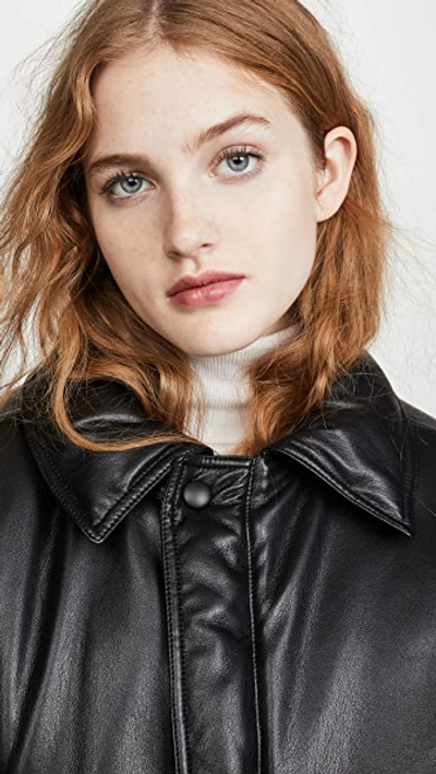 Shop Nanushka Bomi Bomber Jacket In Black