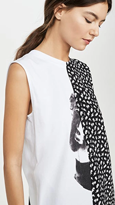 Shop Mcq By Alexander Mcqueen Cut Up Komari Top In Optic White