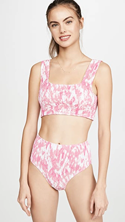 Shop Faithfull The Brand La Brie Bikini Top In Roos Tie Dye